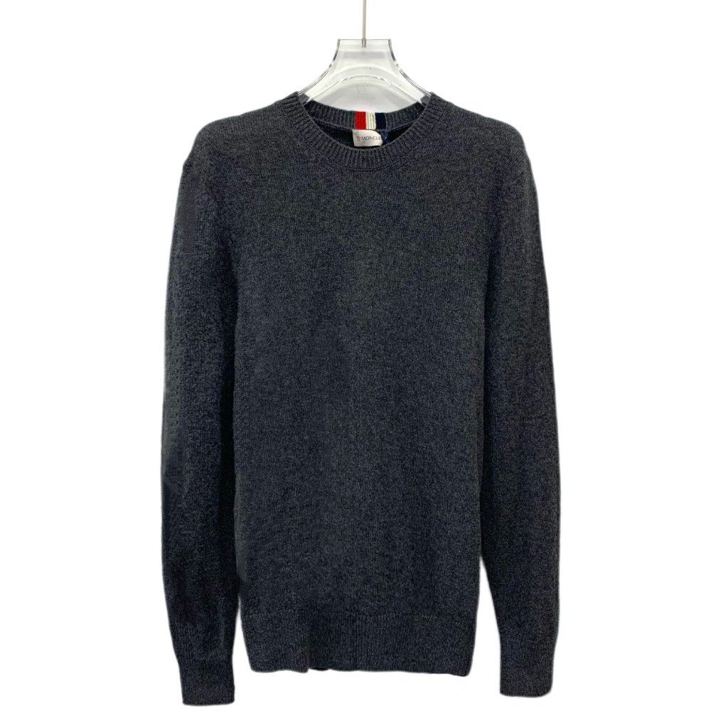Moncler Grey Cashmere Crew-Neck Sweater